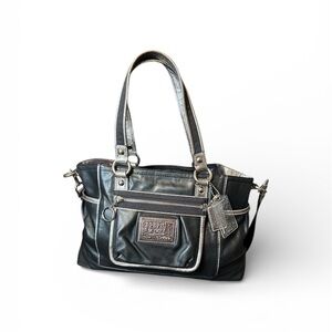 Coach POPPY Black leather poppy tote